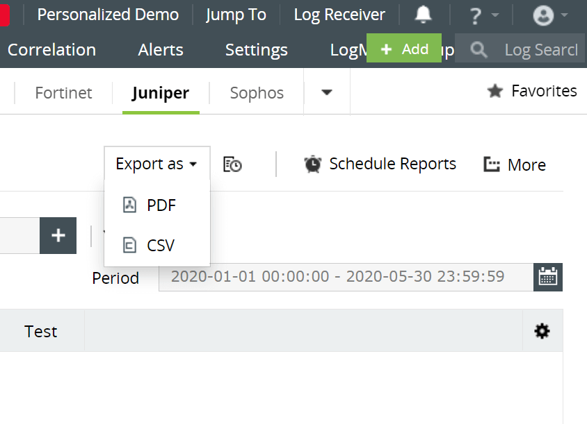 Reports for Juniper Devices